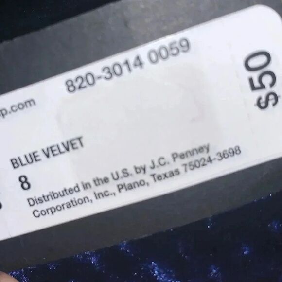 Worthington Novelty Pleated Blue Velvet Skirt Size 8 Medium Short A Line - Picture 3 of 5